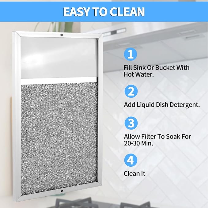 Range hood Filter with Light Lens Replacement for Broan R610027 SR610027 1568322 1568323 PM25WW PM25BL AL9245 Aluminum Mesh Grease Lens Range Hood Replacement Filter 7-5/8 x 14-1/8 x 3/8 Inch