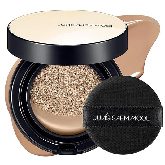 JUNG SAEM MOOL Essential Skin Nuder Cushion 25N Bronze 0.49 Fl Oz, No Refill, Natural Radiant Finish Cushion Foundation with Buildable Coverage, Lightweight Texture, Korean Foundation Makeup-FlexoryFit