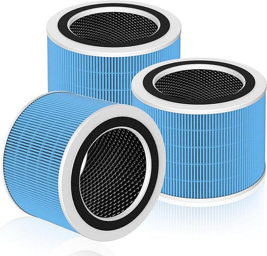 Core 200S Smoke Remover Replacement Filter compatible with LEVOIT Core 200S and Core 200S-P Smart WiFi Air Purifier, 3-in-1 H13 True HEPA Activated Carbon Filter, Core 200S-RF-SR, Blue, 3 Pack