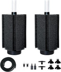 100-120 Gal Large Aquarium Sponge Filter with Air Stone and Ceramic Media,2 Pack Quiet Fish Tank Filters fit Breeding Fry Betta Shrimp Fish Tank