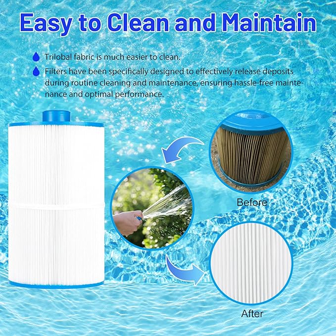 C-8450 Spa Filter Cartridge Replaces for Filbur FC-3310, PCS50N, 100593, 3301-2261, 80501 Maax Spas/Coleman Spas, 50 sq.ft Hot Tub Filter, 2 Pack