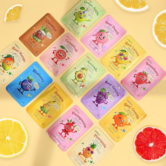 126 Pack Sheet Hydrating Face Masks Skincare for Women, Bulk Fruit Face Mask Skin Care for Kids, Facial Masks Set for All Skin Types, Christmas Birthday Gifts, Spa Party Supplies for Girls Teens-FlexoryFit