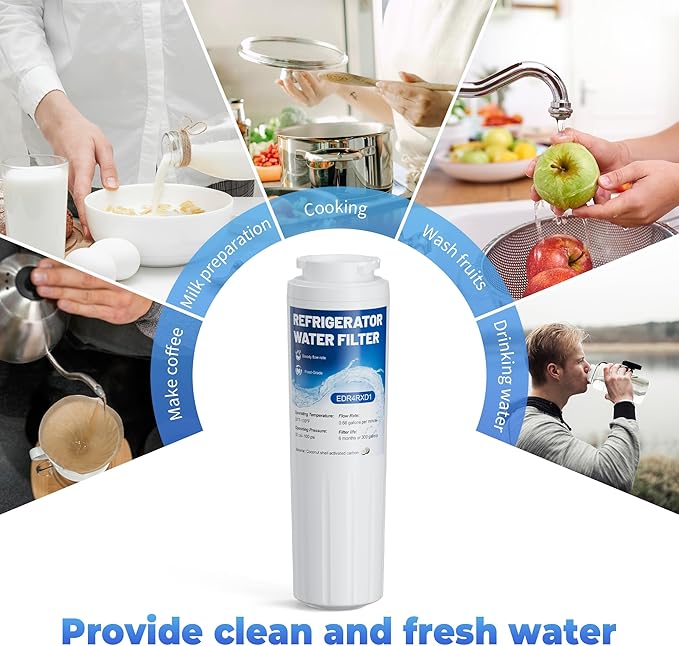 EDR4RXD1 Compatible with UKF8001,Filter 4,4396395,UKF8001AXX,PURICLEAN II, UKF8001AXX-200,UKF8001P,469006 Water Filter, Pack of 3,By YPMQY