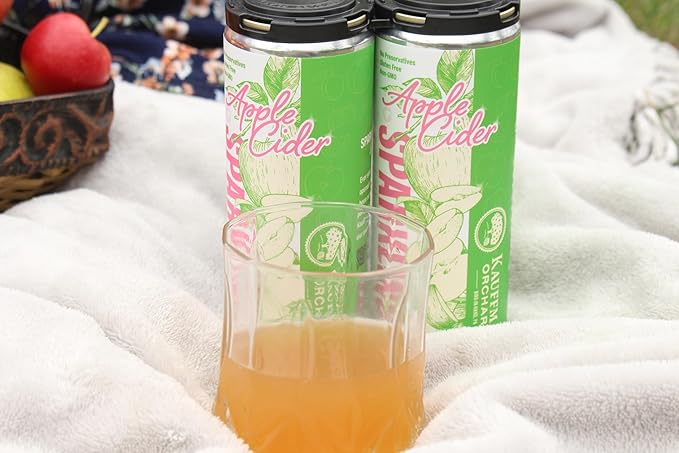 Kauffman Orchards Sparkling Apple Cider, 12 oz. Can (Pack of 24)-FlexoryFit
