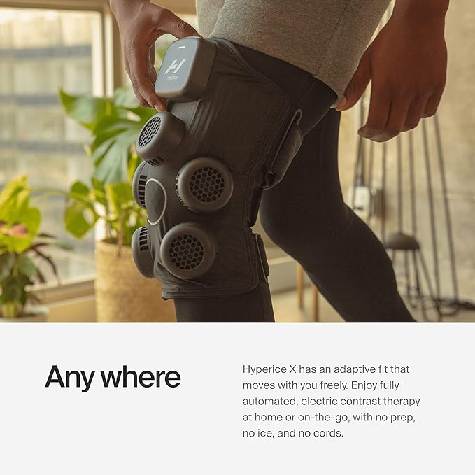 Hyperice X Knee Device - Advanced Heat and Cold Contrast Therapy - Pain and Inflammation Relief - Provides Increased Range of Motion - FSA/HSA Eligible-FlexoryFit