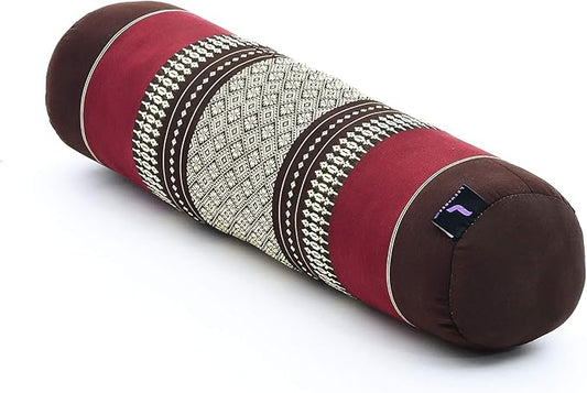 Leewadee Small Yoga Bolster – Shape-Retaining Cervical Neck Roll, Tube Pillow for Comfortable Reading, Kapok Filling, 22 x 6 x 6 inches-FlexoryFit