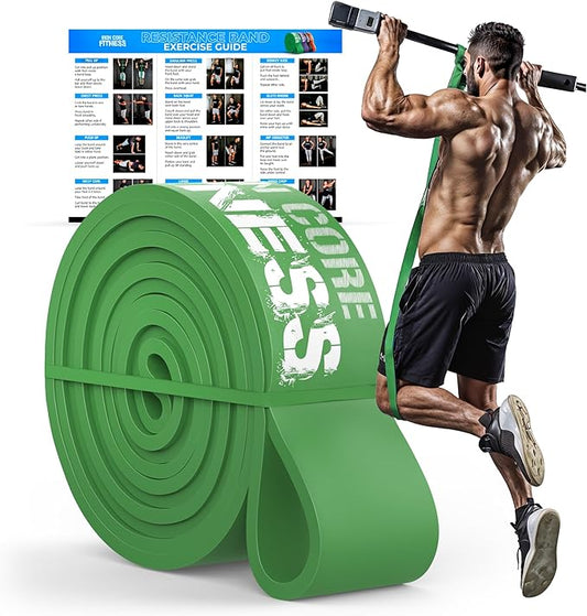 Pull Up Assistance Resistance Bands - Long Loop Power Bands for Men and Women - Strength Power Flexibility Training at Home & Gym - Ebooks & Workout Chart Included by Iron Core Fitness-FlexoryFit