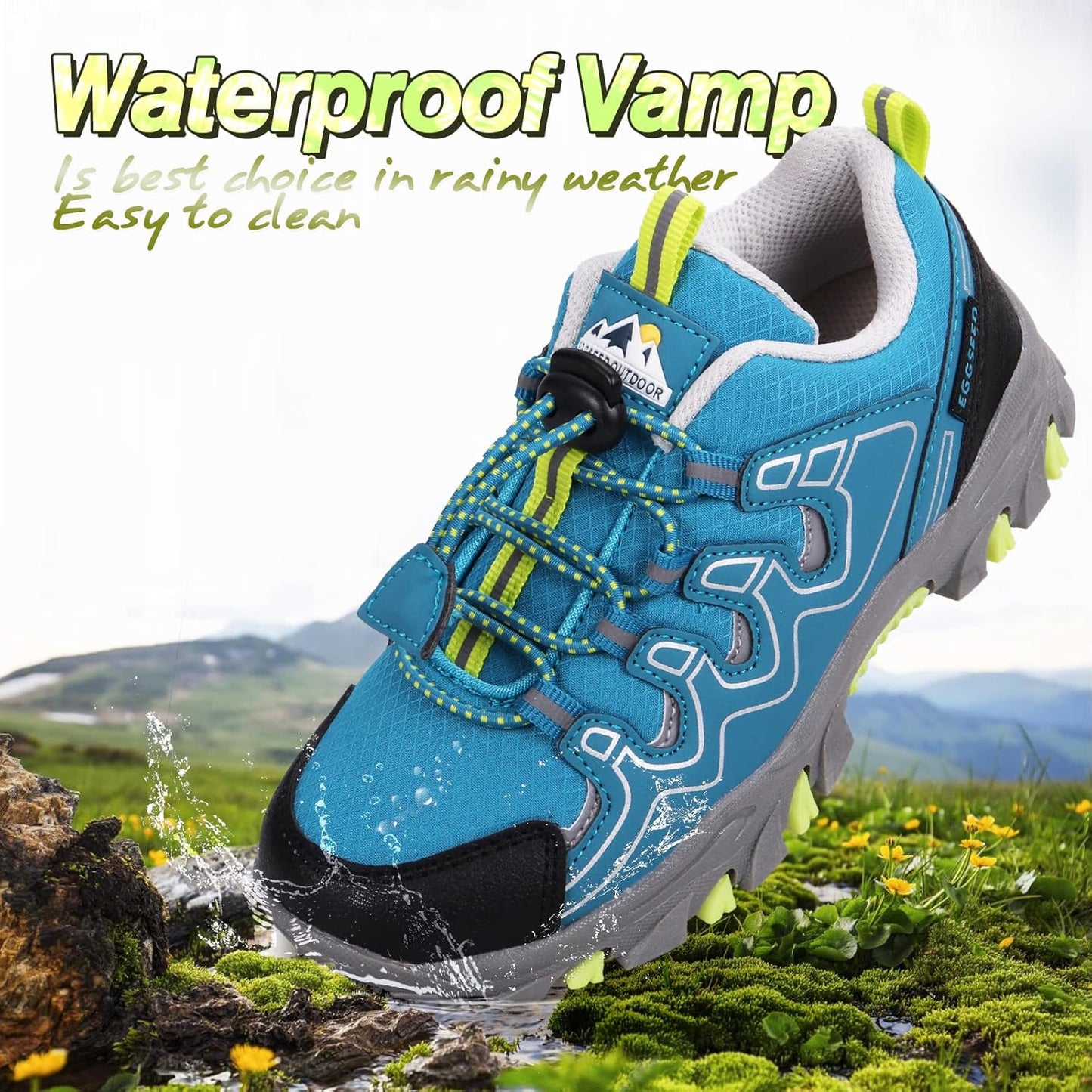 UOVO Boys Girls Kids Sneakers Hiking Running Outdoor Walking Tennis Shoes Waterproof Non Slip Fashion Sneakers(Little/Big Kids