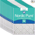 Nordic Pure 16x24x1 (15 1/2 x 23 1/2 x 3/4) Pleated MERV 14 Air Filters 12 Pack