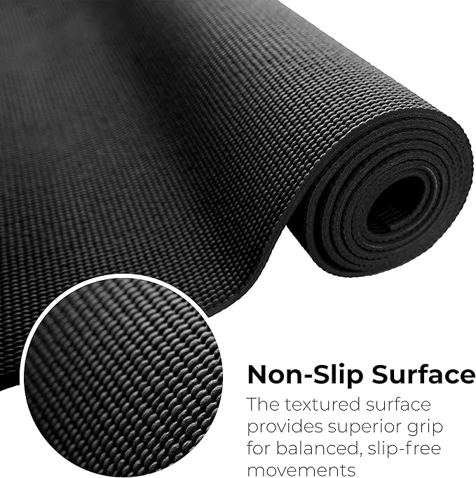 Hello Fit 10-Pack Yoga Mat, 68" x 24" Non Slip Exercise Mat, 4mm Thick Gym Mat for Fitness and Stretching, Bulk Non Toxic Yoga Mats for Schools and Studios-FlexoryFit