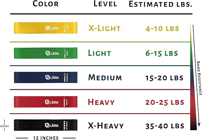 Fittest Pro by Limm Resistance Bands for Legs and Butt, Fabric Exercise Loop Bands Yoga, Pilates, Rehab, Fitness and Home Workout, Strength Bands for Booty-FlexoryFit