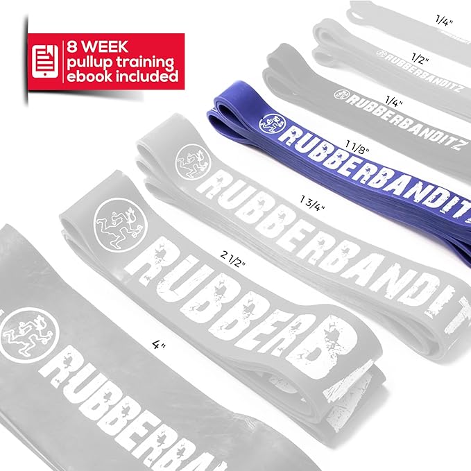 Rubberbanditz Pull Up Assist Resistance Bands Heavy Duty Loop Exercise Workout Bands for Powerlifting, Mobility, and Stretching-FlexoryFit