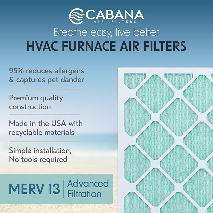 Cabana Filters 6-Pack 24x24x1 MERV 13 AC Furnace Air Filter - Image 2