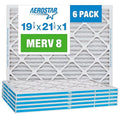Aerostar 19.875x21.5x1 MERV 8 - 6 Count - High Efficiency Pleated HVAC, Furnace & Air Conditioner Filters - Removes Dust, Lint, Mold & Allergy-Causing Pollen