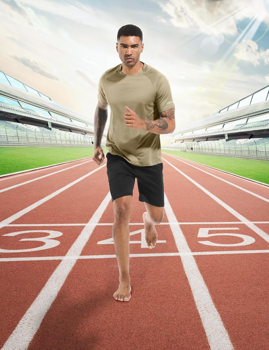 Boyzn 1, 3, 5 or 7 Pack Men's Workout Running Shirts, Dry Fit Moisture Wicking T-Shirt, Gym Athletic Short Sleeve Tee Shirts