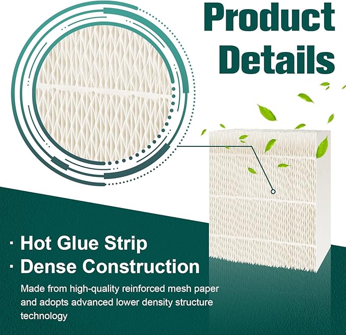 ROMON 1043 Humidifier Super Filter Wick Replacement for Essick Air AIRCARE 821000 826000 826800 831000 EP9500 EP9700 EP9R500 EP9R800 and Bemis Space Saver 8000 Series Humidifiers, 1 Pack