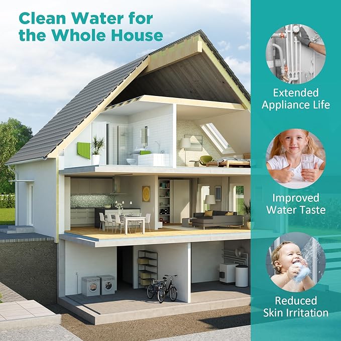 SimPure GAC Filter 20 x 4.5 inch Whole House Water Filter | Granular Activated Carbon Filter Replacement for DB20P, GAC-20BB, RFC20-BB (6 Pack)