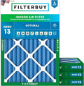 Filterbuy 15x20x2 Air Filter MERV 13 Optimal Smoke & Allergy Defense, by Filterbuy