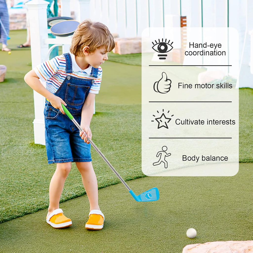Liberry Kids Golf Club Set, Retractable Toy Golf Clubs for Toddlers, Mini Golf Set for Children Age 2 3 4 5 Years Old