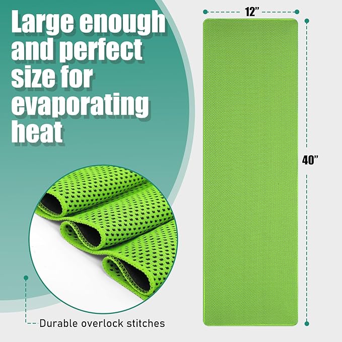 Cooling Towels Pack of 30, 40"*12" Neck Cool Towel Bulk, Cold Towels for Neck and Face, Cooling Rags Sports Towel for Hot Weather, Running, Soccer, Yoga, Gym, Golf-FlexoryFit