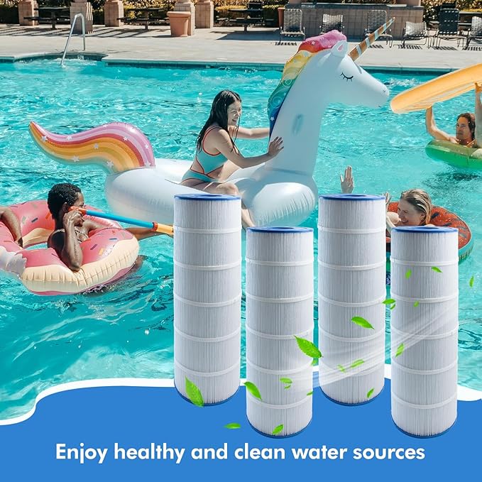 C4030 Pool Filter Cartridge Replacement for Hayward SwimClear C4030 CX880XRE, Pleatco PA106-PAK4, Unicel C-7488, Filbur FC-1226, | 4-Pack | 424 Sq. Ft.| High-Efficiency Trilobal Fabric