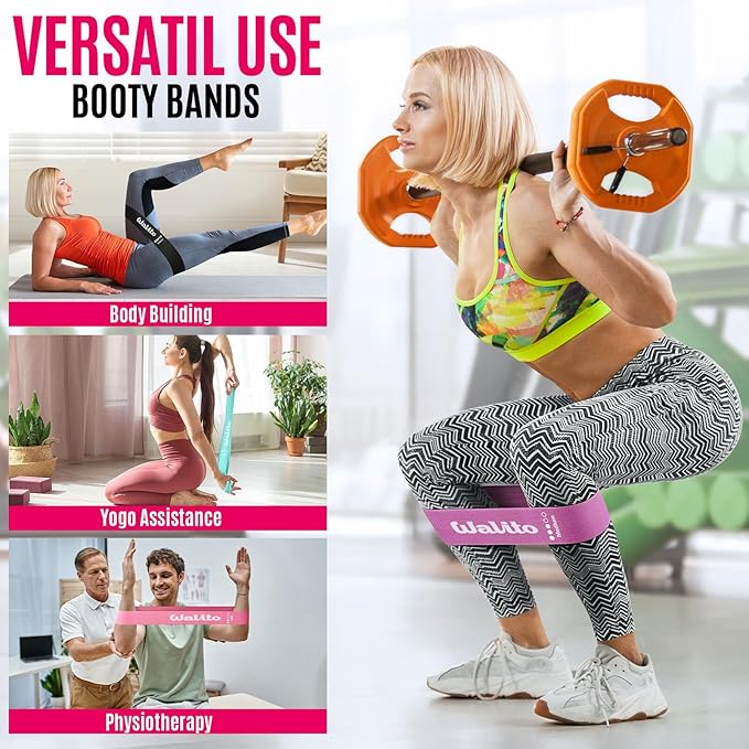 Fabric Resistance Bands for Working Out - Booty Bands for Legs -Glutes Training for Women and Men - Exercise Bands for Squats, Yoga, Physical Therapy -Home Gym Fitness-FlexoryFit
