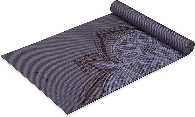 Gaiam Yoga Mat - Premium 5mm Print Thick Non Slip Exercise & Fitness Mat for All Types of Yoga, Pilates & Floor Workouts (68" x 24" x 5mm)-FlexoryFit