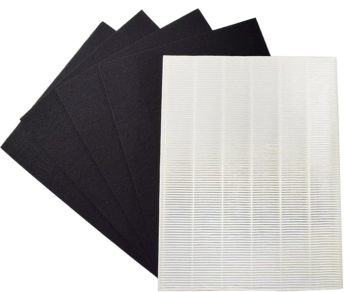 HQRP True HEPA + 4 Carbon Filter Set compatible with Electrolux EL480A EL490A EL491A Oxygen3 PlasmaWave, part EL017 Replacement
