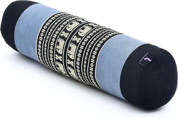 Leewadee Small Yoga Bolster – Shape-Retaining Cervical Neck Roll, Tube Pillow for Comfortable Reading, Kapok Filling, 22 x 6 x 6 inches-FlexoryFit