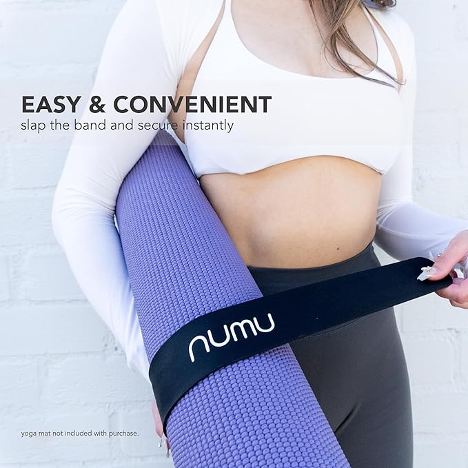 Numu Yoga Mat Strap Slap Band - Easy Snap On to Keep Exercise Mat Tightly Rolled and Secured for Yoga Mat Storage and Travel-FlexoryFit