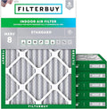 Filterbuy 24x28x2 Air Filter MERV 8 (MPR 700) Dust Defense Replacement (6-Pack), Electrostatic Pleated HVAC AC Furnace Filters, Made in USA (Actual Size: 23.50 x 27.50 x 1.75)