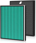 2 Pack 250/250S Replacement Filters for Coway Airmega 250 250S Air Purifier, Max 2 Green HEPA and Activated Carbon Filter Set, AP-1720-FP