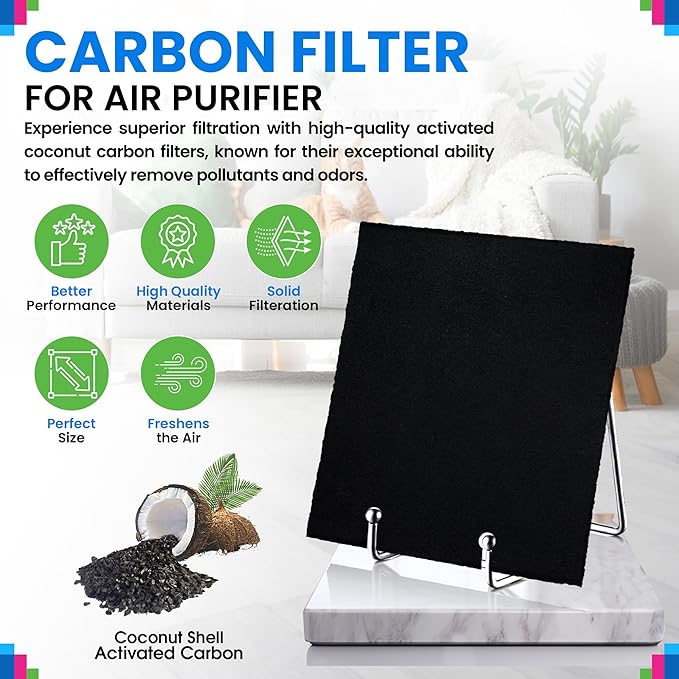 Bagean Activated Carbon Pre Filter A Replacement - Compatible with Honeywell HPA300 Air Purifier Series - Fits Honeywell HPA300 Prefilter A - Air Filters Absorb Odors and Freshen Your Home (4-Pack)