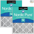 Nordic Pure 20x24x4 (19_3/8 x 23_3/8 x 3_5/8) Pleated Air Filters MERV 14 Plus Carbon 2 Pack