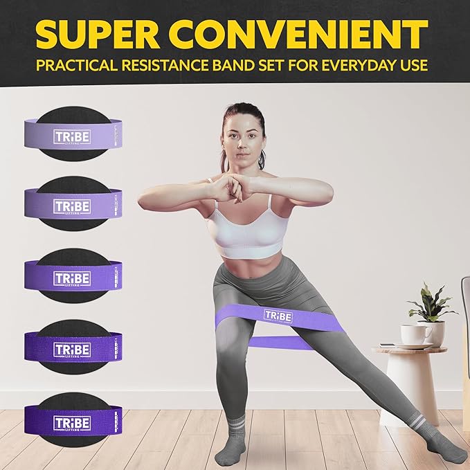 Fabric Resistance Bands for Working Out - Booty Bands for Women and Men - Exercise Bands Resistance Bands Set - Workout Bands Resistance Bands for Legs - Fitness Bands-FlexoryFit
