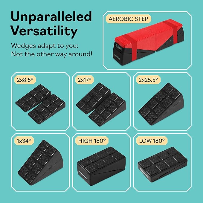 Squat Wedge - Squat Wedge Block 520 LBS Weight Capacity - Slant Board for Calf Stretching - Calf Stretcher Slant Board - yoga blocks-FlexoryFit