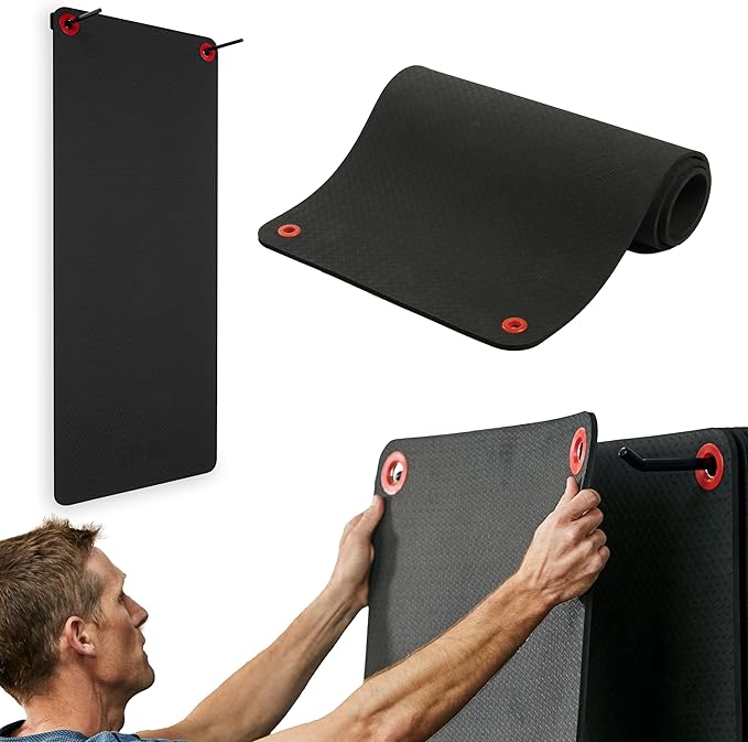 SPRI Hanging Exercise Mat, Fitness & Yoga Mat for Group Fitness Classes, Commercial Grade Quality with Reinforced Holes-FlexoryFit