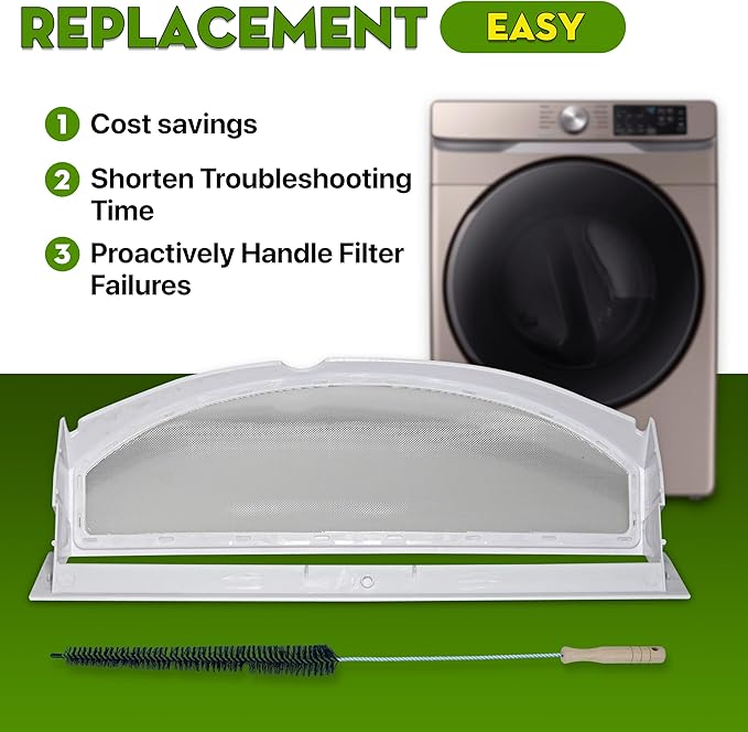 AZH Dryer Lint Screen Filter Replacement For GE DX4500EEOWW DBSR463EG0WW DBSR463EG1WW DBSR463EG5W GTDP220GF5WW DX4500EA1WW DX2300EE1WW DHDSR46EE0WW DBXR463ED1WW DJXR433EC3WW DBXR453ET3WW