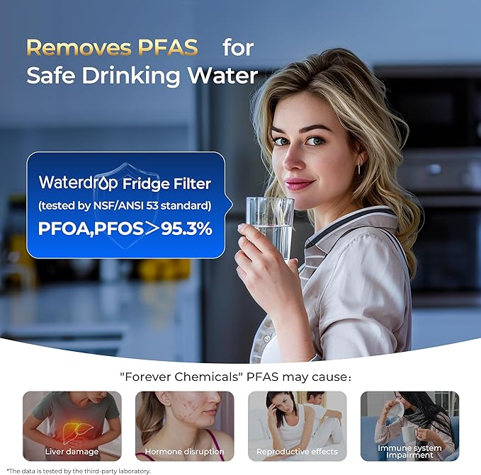 Waterdrop Plus EDR1RXD1 Replacement for Everydrop® Filter 1, W10295370A, EDR1RXD1B, P8RFWB2L, P4RFWB, 46-9081, 46-9930, WDP-F38 Refrigerator Water Filter, 3 Pack