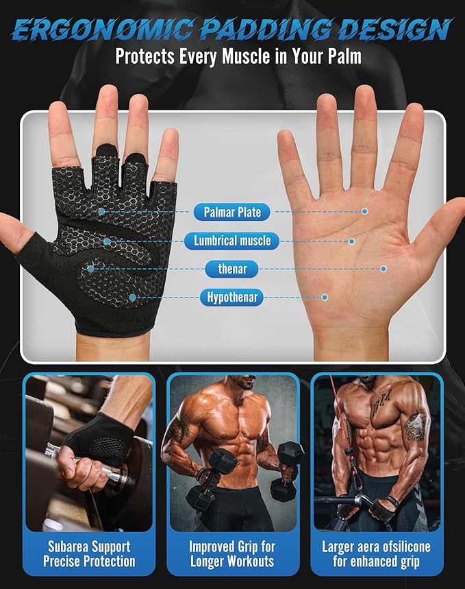 COFIT Breathable Workout Gloves, Antislip Weight Lifting Gym Gloves for Men Women, Superior Grip & Palm Protection for Weightlifting, Fitness, Exercise, Training-FlexoryFit