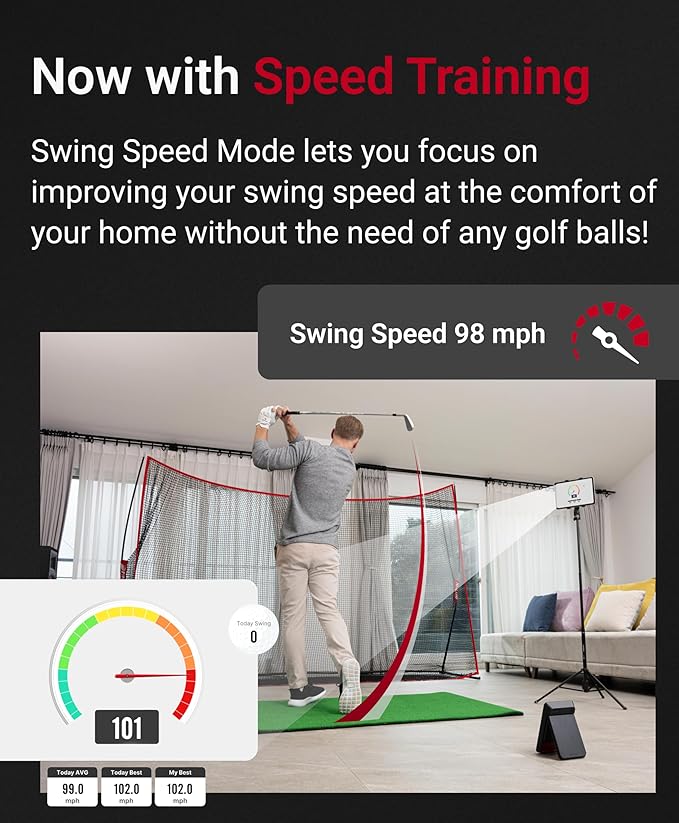 Voice Caddie SC4 PRO Golf Launch Monitor & 3D Driving Range Simulator for Indoor and Outdoor Use | Portable Golf Swing Analyzer & Tracker with Built-in Screen | No Fees