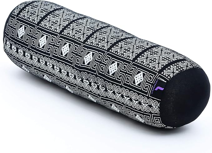 Leewadee Small Yoga Bolster – Shape-Retaining Cervical Neck Roll, Tube Pillow for Comfortable Reading, Kapok Filling, 22 x 6 x 6 inches-FlexoryFit