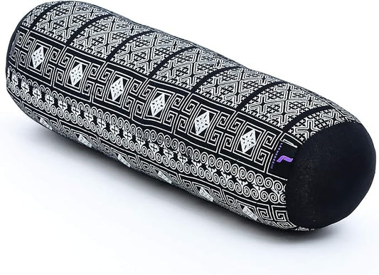 Leewadee Small Yoga Bolster – Shape-Retaining Cervical Neck Roll, Tube Pillow for Comfortable Reading, Kapok Filling, 22 x 6 x 6 inches-FlexoryFit