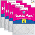 Nordic Pure 12x12x1 (Actual Size: 11 3/4 x 11 3/4 x 3/4) Tru Mini Pleat MERV 10 AC Furnace Air Filters – 2.5X More Media for Longer-Lasting, High-Efficiency Filtration - 4 Pack