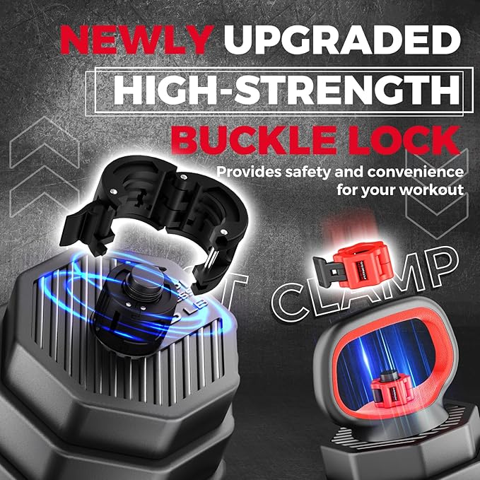 KeppiFitness Adjustable Dumbbell Set, 30/40/50/70/90 lb Weight Set with Connector Bar, 4 in 1 Workout Gear with Dumbbell, Kettlebell, Barbell, Push up Handle for Home Gym Fitness Exercise-FlexoryFit