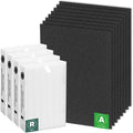 APPLIANCEMATES HPA100 Replacement Filters for Honeywell HRF-ARVP100 Series Air Purifier HPA094 HPA101 HPA104 HPA105 HPA106 HPA3100 HPA5100 and HPA5150, 4 HEPA R and 8 Carbon Pre-Cut Pre-Filters A