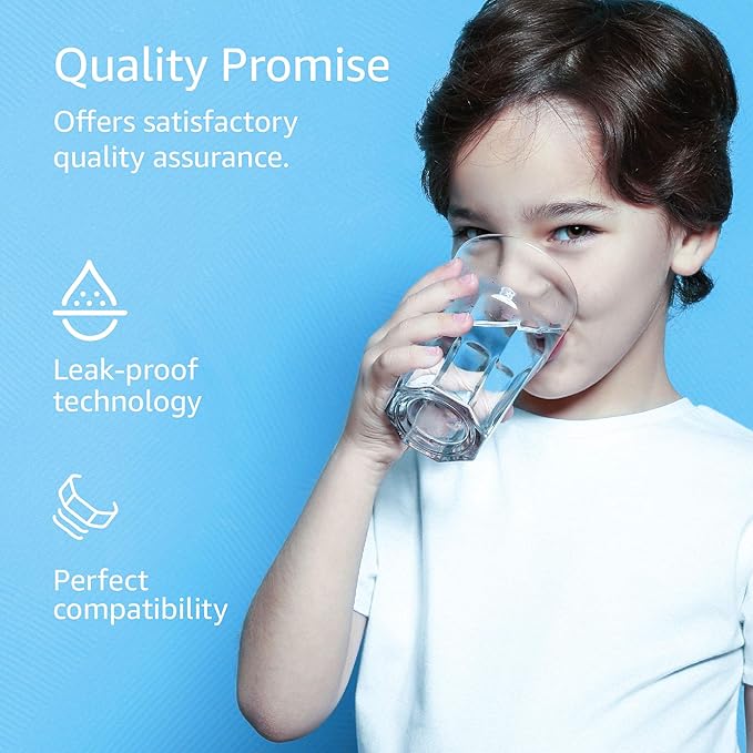 AQUACREST GXRLQR Undersink Inline Water Filter, NSF 42 Certified, Reduces Chlorine, Taste&Odor, Replacement for GE SmartWater Twist and Lock in-Line GXRLQR Water Filter (Pack of 3)