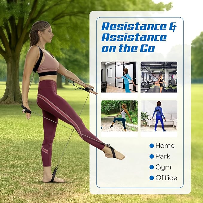 TYE4® and TYE4X™ - Pilates Wearable Resistance/Assistance; Total Body Exercise; Core Strengthening, Portable, Home Gym, Pilates, Yoga, Barre, Posture, Stretching, Balance-FlexoryFit
