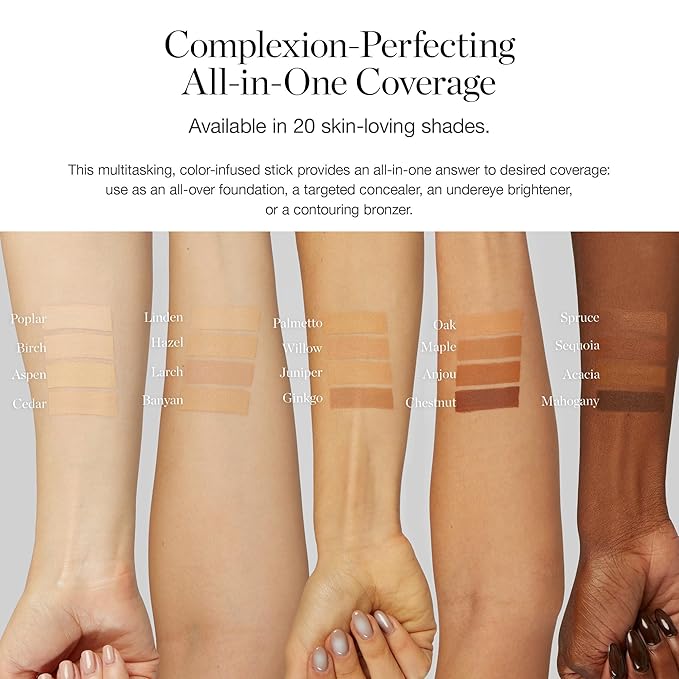 Ogee Sculpted Complexion Foundation Stick (Linden 1.25N Light Beige, Neutral Undertones) Full Coverage Foundation Makeup - Instantly Balance & Even Complexion - 70% Organic Ingredients-FlexoryFit