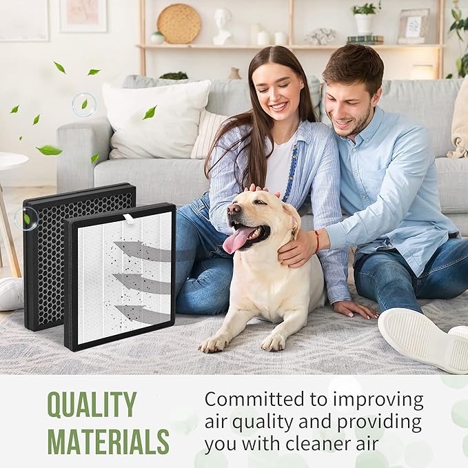 3-Pack G3 H13 HEPA Replacement Filter Compatible with AMEIFU G3 Air Pu-rifier (Sferf-30) and VEWIOR A3 Air Pu-rifier, G3 H13 HEPA Filter with 3-IN-1 High-Efficiency Filtration